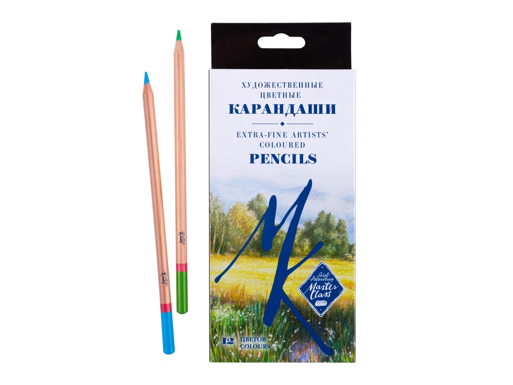 Набор профессиональных цветных карандашей Мастер-Класс, 12 цветов, в картонной упаковке